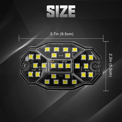 Winunite Quick Connect White Rock Lights, 27 Full Beam Angle Chips, 4M Extension Wires Each Light, 6000K Pure White, Waterproof Rock Lights for Trucks Trailer Cars SUV ATV UTV Boats