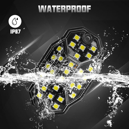 Winunite Quick Connect White Rock Lights, 27 Full Beam Angle Chips, 4M Extension Wires Each Light, 6000K Pure White, Waterproof Rock Lights for Trucks Trailer Cars SUV ATV UTV Boats